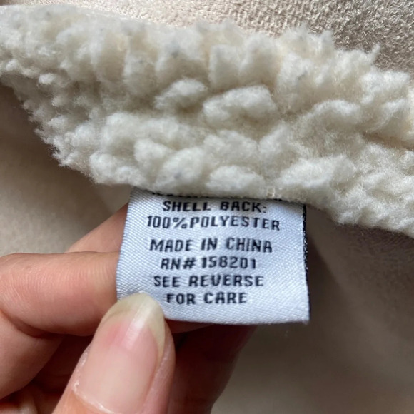 Angel Kiss Faux Sherpa Shacket Ivory Faux Suede Lined Buttons Jacket Sz 2X - Picture 4 of 13